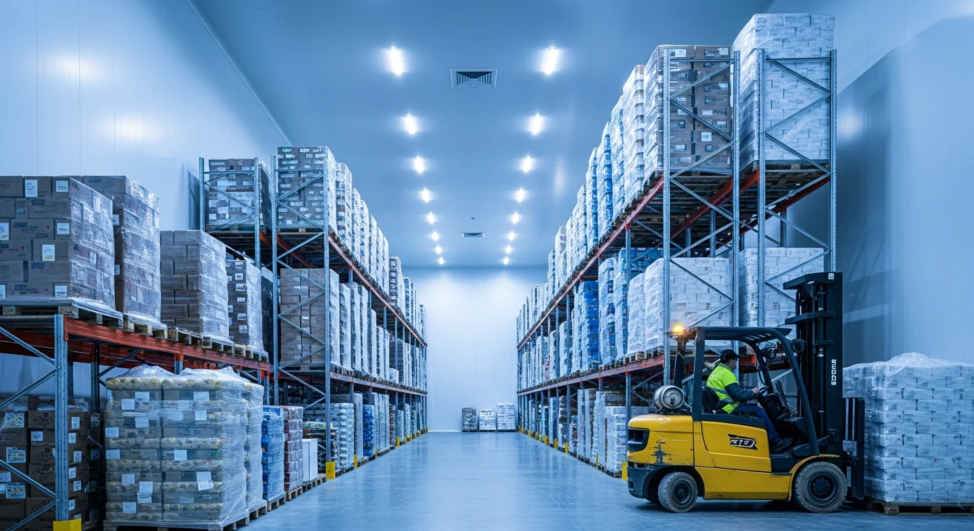 Cold storage with pallet racking in Melbourne