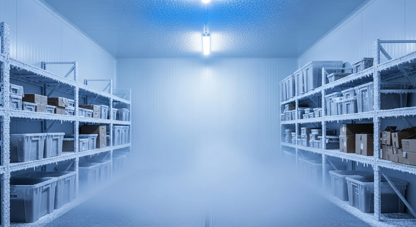 Freezer room built from white insulated PIR panels